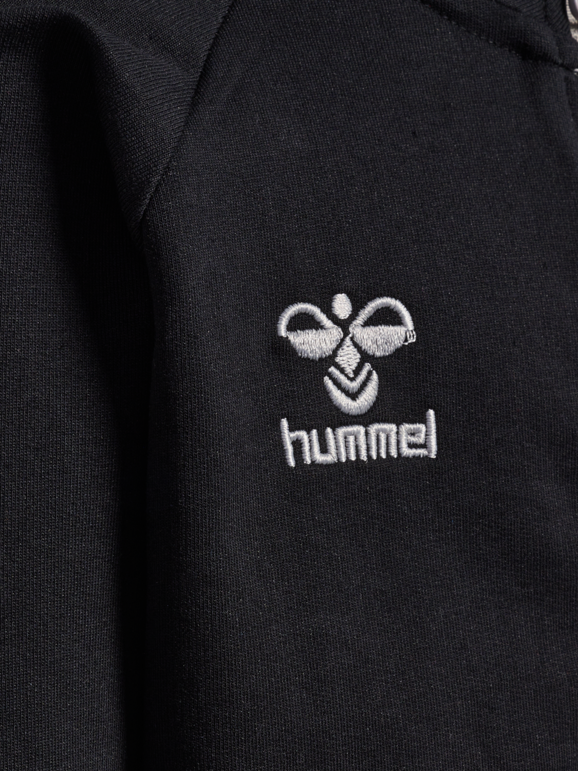 hmlMOVE GRID COTTON ZIP JACKET KIDS, BLACK, packshot