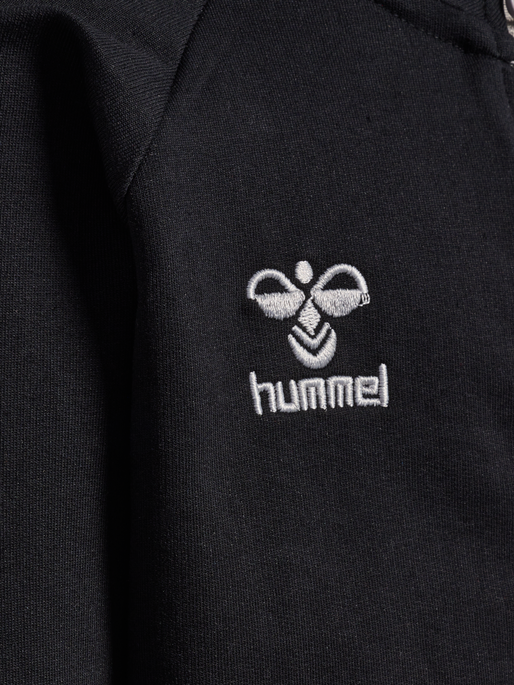 hmlMOVE GRID COTTON ZIP JACKET KIDS, BLACK, packshot