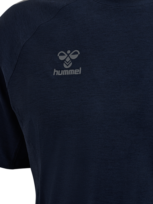 hmlCIMA 2.0 JERSEY S/S, MARINE MELANGE, packshot