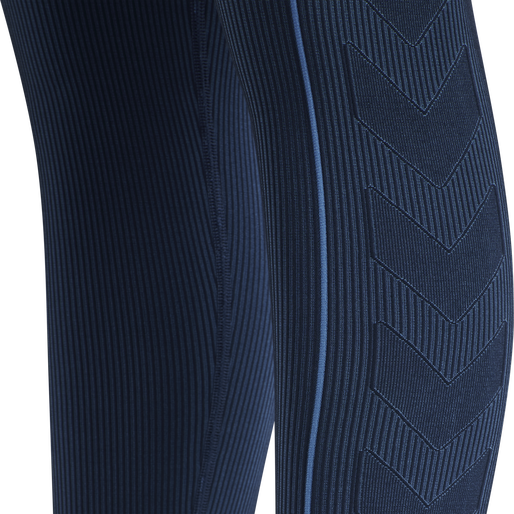 hmlTE CHRISTEL SEAMLESS MW TIGHTS, MARINA/INSIGNIA BLUE MELANGE, packshot