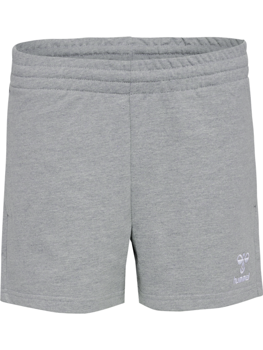 hmlGO 2.0 SWEATSHORTS KIDS, GREY MELANGE, packshot