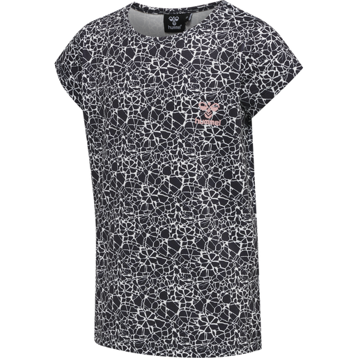 hmlNANNA T-SHIRT S/S, BLACK/WHITE hmlNANNA T-SHIRT S/S, BLACK/WHITE, packshot