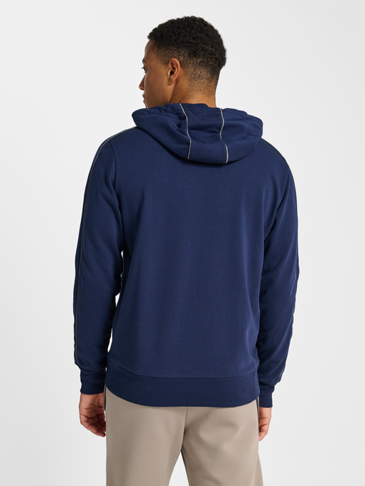 hmlPULSE PIPING ZIP HOODIE, DRESS BLUES, model