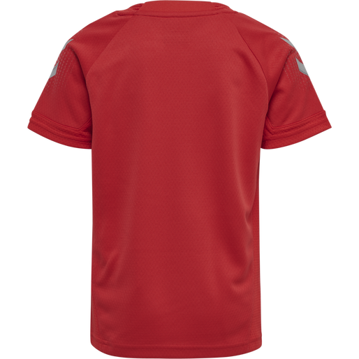 hmlLEAD S/S POLY JERSEY KIDS, TRUE RED, packshot