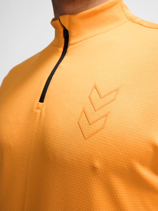 hmlACTIVE PL HALF ZIP, BLAZING ORANGE, model