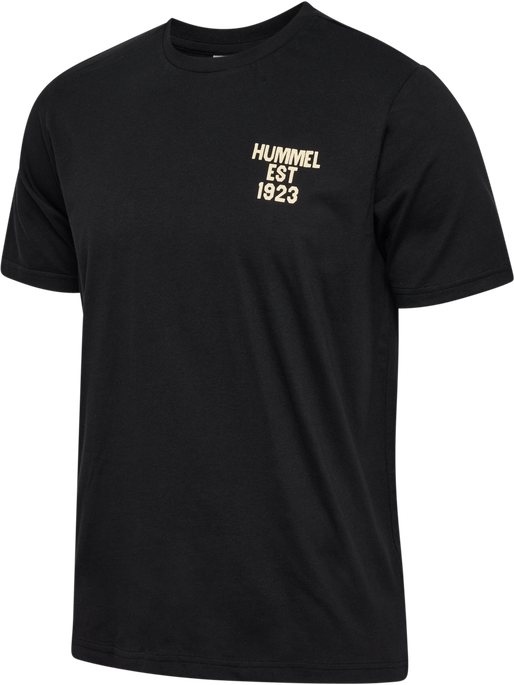 hmlREGULAR GRAPHIC TEE S/S, BLACK/BLUE, packshot