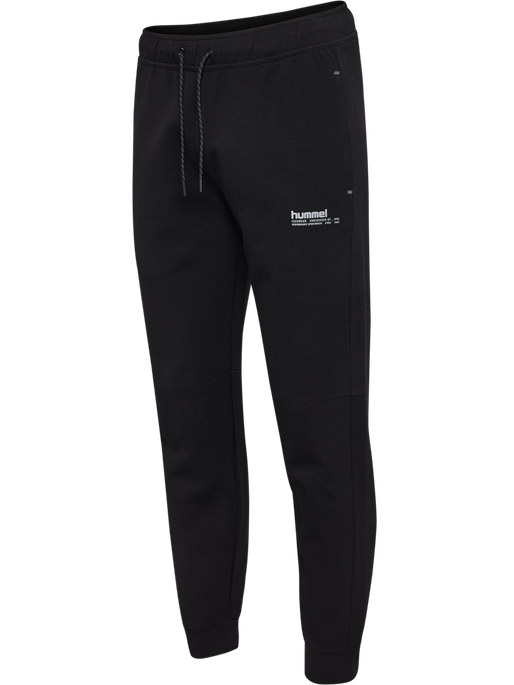 hmlTECH FLEECE REGULAR PANTS, BLACK, packshot