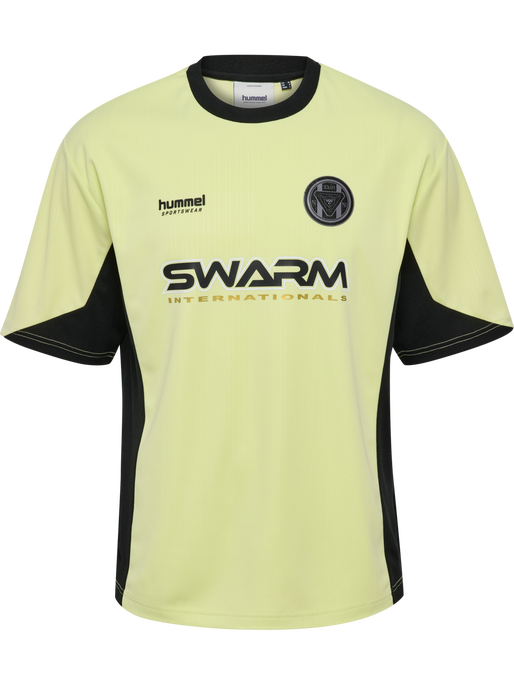 hmlLOOSE FB JERSEY S/S TOPSCORER, SHADOW LIME, packshot