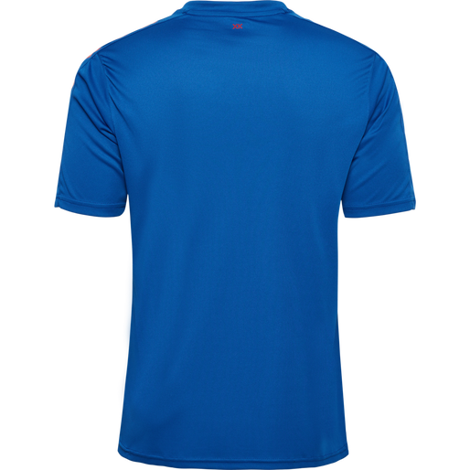 hmlCORE XK STRIPED JERSEY S/S, TRUE BLUE/TRUE RED, packshot