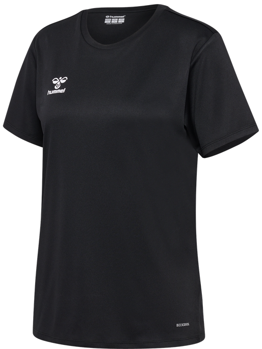 hmlESSENTIAL JERSEY S/S WOMAN, BLACK, packshot