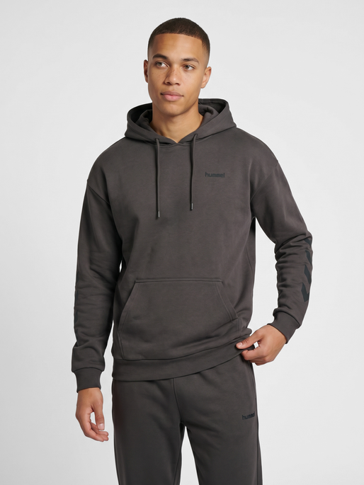 hmlKEEPER CHEVRON ZIP HOODIE, SHALE, model
