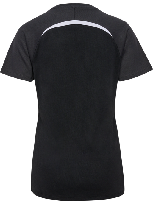 hmlLEAD 2.0 JERSEY S/S WOMAN, BLACK/ASPHALT, packshot