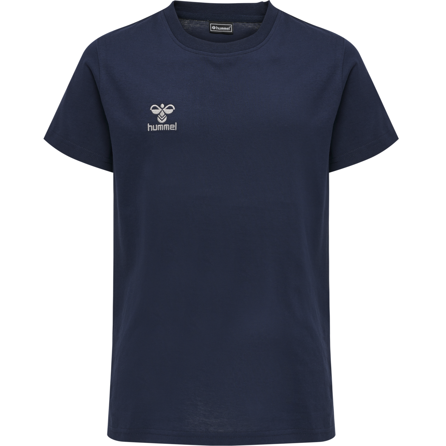 hmlMOVE GRID COTTON T-SHIRT S/S KID, MARINE, packshot