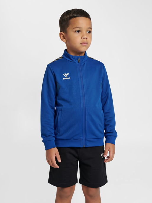 hmlAUTHENTIC PL ZIP JACKET KIDS, TRUE BLUE, model