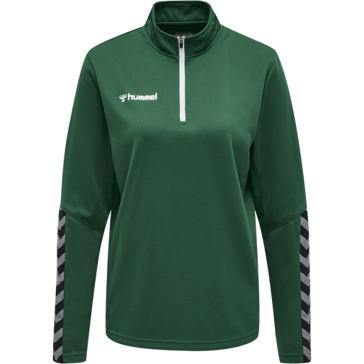 hmlAUTHENTIC HALF ZIP SWEATSHIRT WO, EVERGREEN, packshot