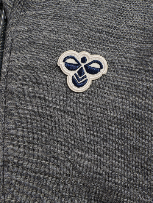 hmlMINI WOOL ZIP JACKET BEE, DARK GREY MELANGE hmlMINI WOOL ZIP JACKET BEE, DARK GREY MELANGE, packshot