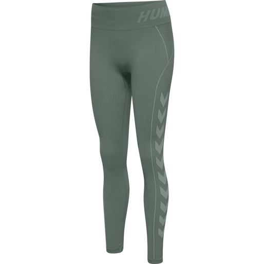 hmlTE CHRISTEL SEAMLESS MW TIGHTS, LILY PAD/ LAUREL WREATH MELANGE hmlTE CHRISTEL SEAMLESS MW TIGHTS, LILY PAD/ LAUREL WREATH MELANGE, packshot