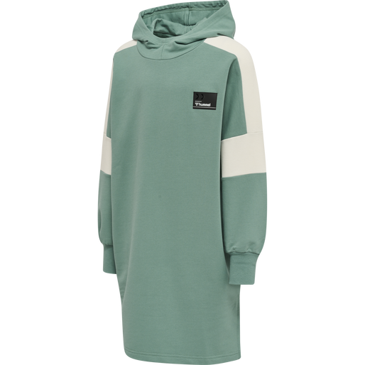 hmlMARLEE HOODIE DRESS, MINERAL BLUE, packshot