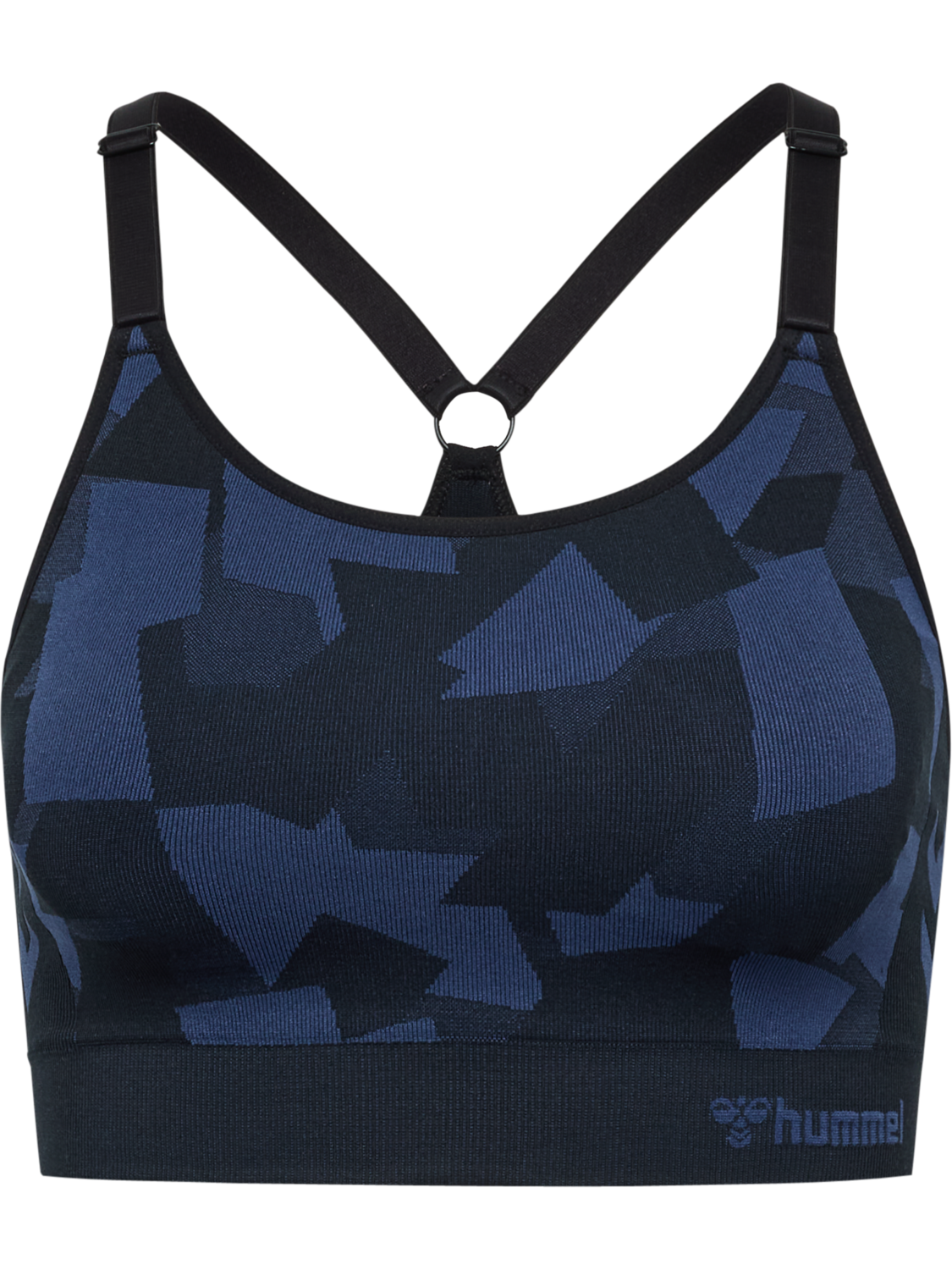hmlCOMBINE SEAMLESS PADDED BRA, BLUE INDIGO MELANGE, packshot