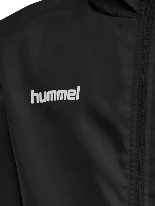 hmlPROMO RAIN JACKET KIDS, BLACK, packshot