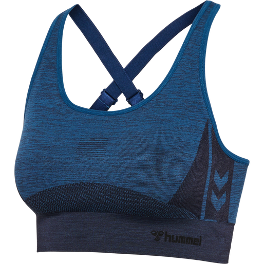 hmlCLEA SEAMLESS  SPORTS TOP, INSIGNIA BLUE MELANGE, packshot