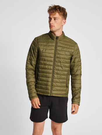 hmlRED QUILTED JACKET, DARK OLIVE, model