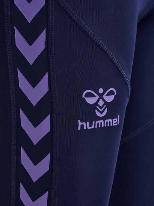 hmlSTALTIC HW POLY TIGHTS WOMAN, MARINE/PAISLEY PURPLE hmlSTALTIC HW POLY TIGHTS WOMAN, MARINE/PAISLEY PURPLE, packshot