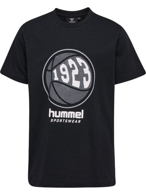 hmlLEO T-SHIRT S/S, BLACK hmlLEO T-SHIRT S/S, BLACK, packshot