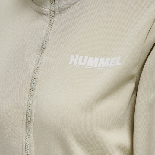 hmlLEGACY POLY WOMAN ZIP JACKET, PUMICE STONE, packshot