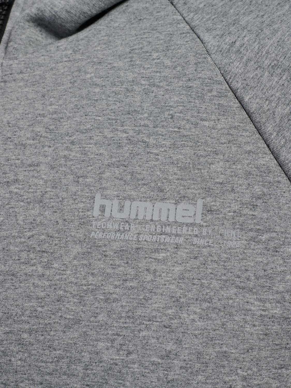 hmlTECH FLEECE REGULAR ZIP HOODIE, GREY MELANGE, packshot