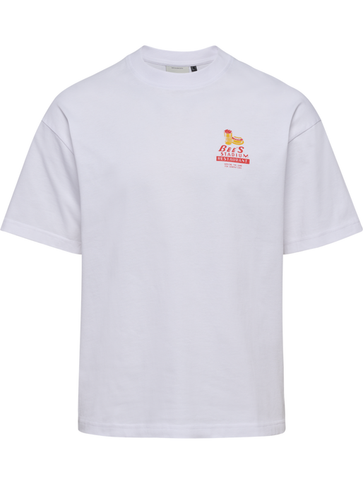 hmlLOOSE T-SHIRT S/S BEES STADIUM, WHITE/PAPRIKA hmlLOOSE T-SHIRT S/S BEES STADIUM, WHITE/PAPRIKA, packshot