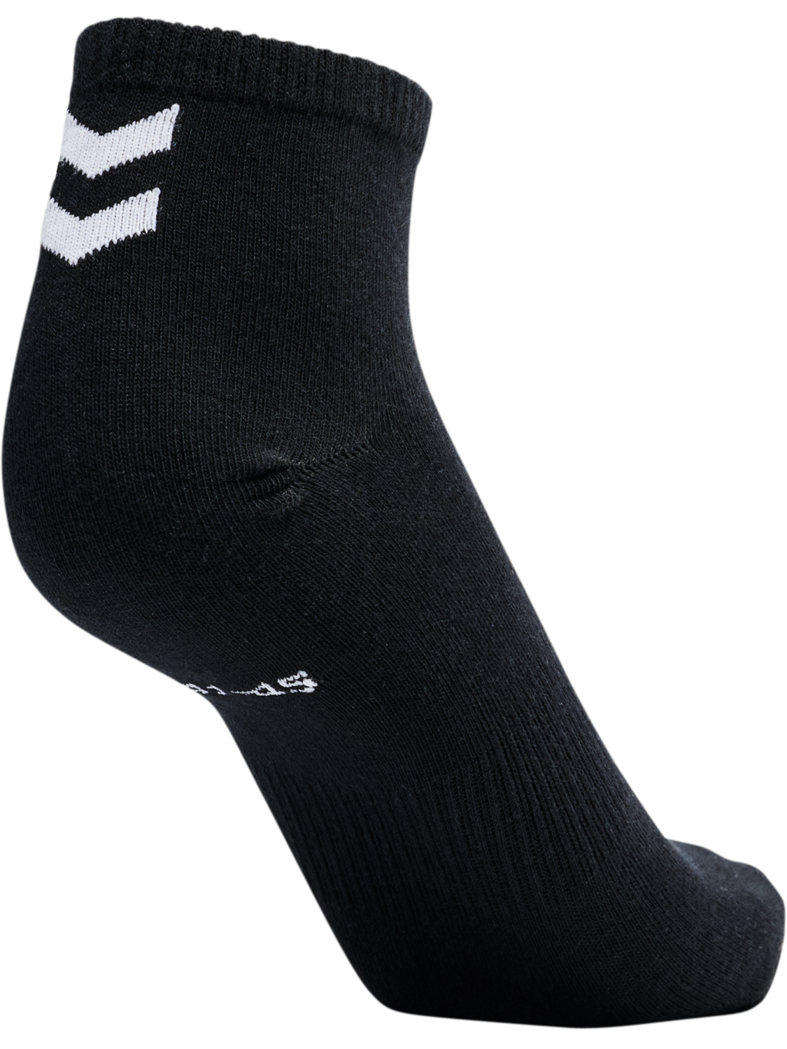 hmlCHEVRON 3-PACK  MID CUT SOCKS, BLACK, packshot