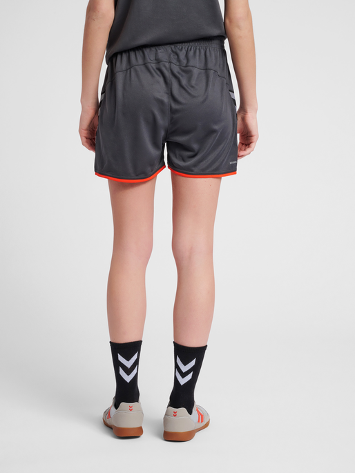hmlAUTHENTIC POLY SHORTS WOMAN, ASPHALT, model