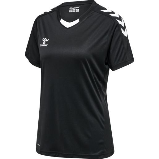 hmlCORE XK POLY JERSEY S/S WOMAN, BLACK hmlCORE XK POLY JERSEY S/S WOMAN, BLACK, packshot