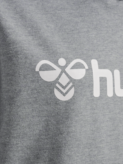 hmlGO 2.0 LOGO HOODIE KIDS, GREY MELANGE, packshot