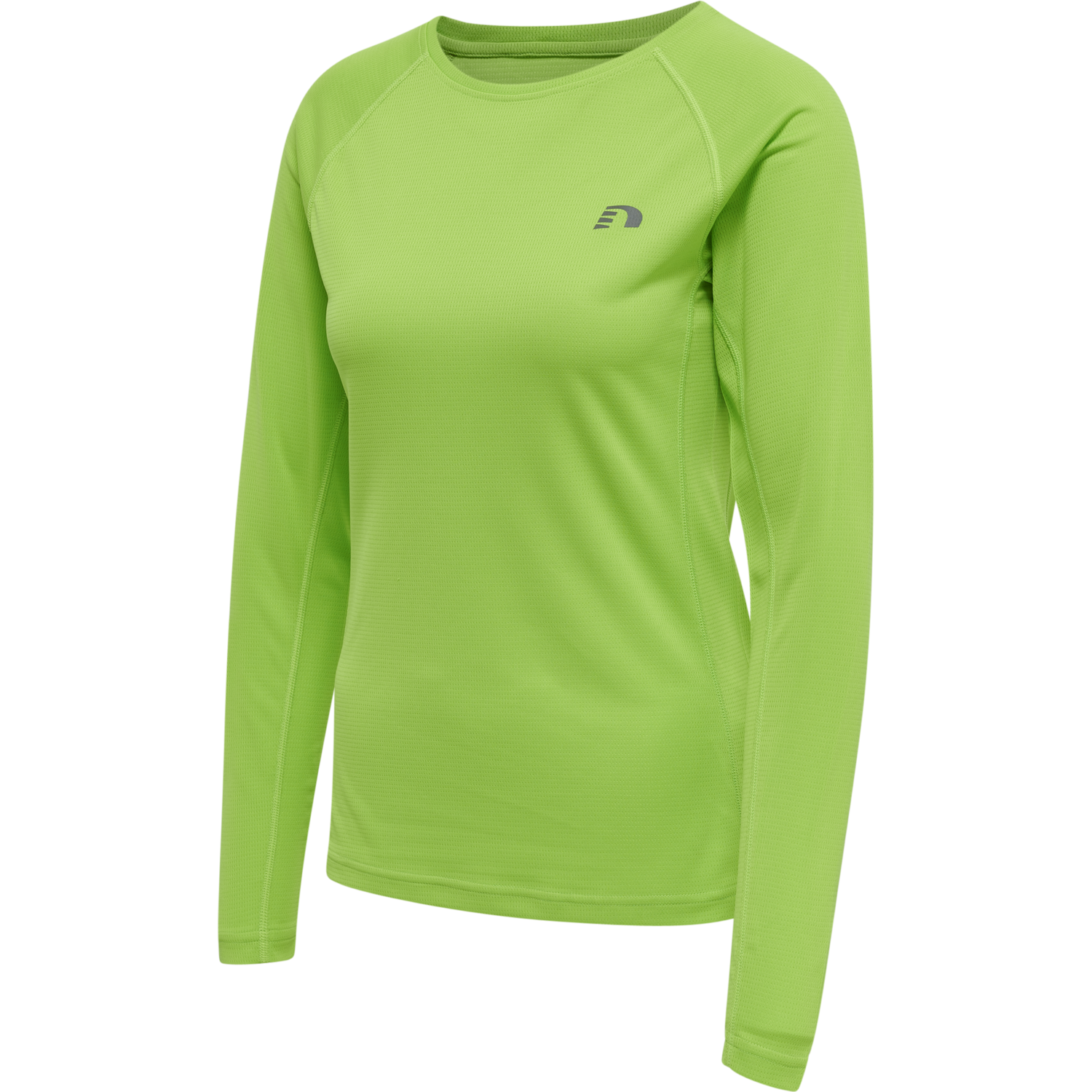WOMEN CORE RUNNING T-SHIRT L/S, GREEN FLASH, packshot