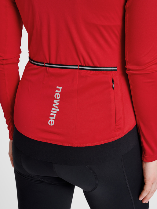 WOMENS CORE BIKE L/S JERSEY, TANGO RED, model