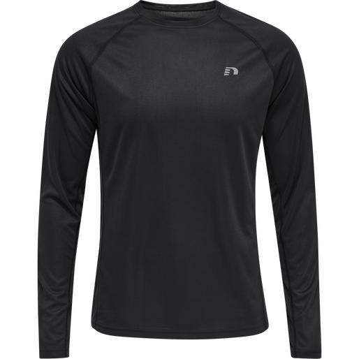 MEN CORE RUNNING T-SHIRT L/S, BLACK MEN CORE RUNNING T-SHIRT L/S, BLACK, packshot