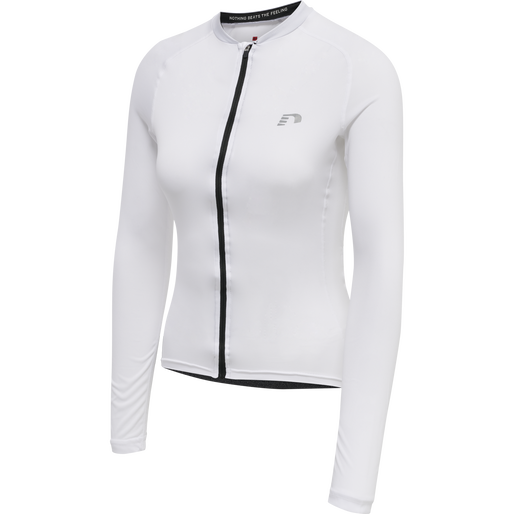 WOMENS CORE BIKE L/S JERSEY, WHITE, packshot