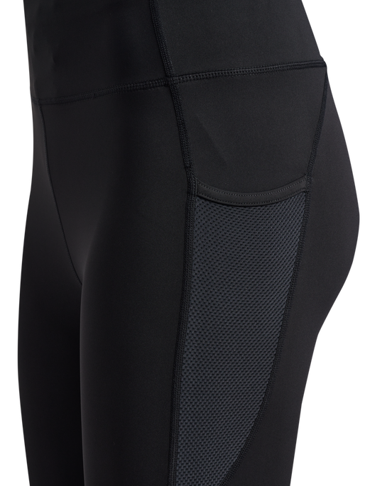 nwlRACE HIGH WAIST POCKET TIGHTS W, BLACK, packshot