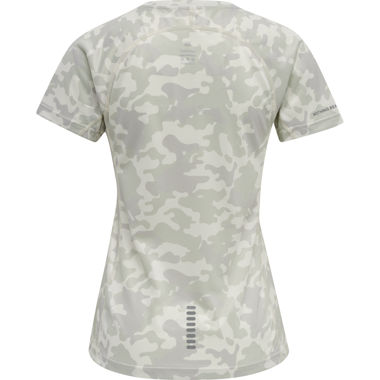 WOMEN RUNNING T-SHIRT S/S, OYSTER MUSHROOM AOP, packshot