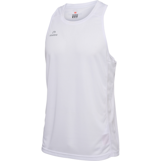 MEN'S ATHLETIC RUNNING SINGLET, WHITE, packshot