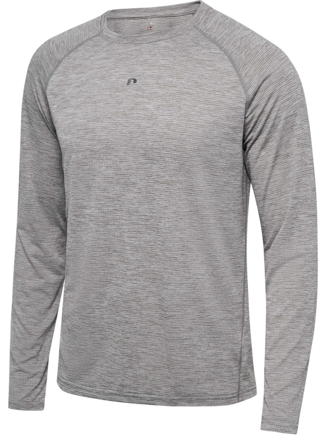 nwlACTIVE T-SHIRT L/S, GRAY CONTOURS, packshot