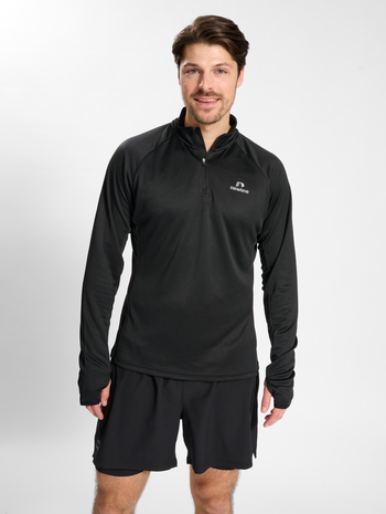 nwlPHOENIX 1/2 ZIP L/S MEN, BLACK, model