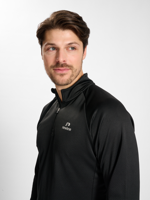 nwlPHOENIX 1/2 ZIP L/S male, BLACK, model