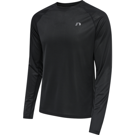 MEN CORE RUNNING T-SHIRT L/S, BLACK MEN CORE RUNNING T-SHIRT L/S, BLACK, packshot
