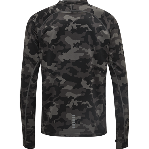 MEN RUNNING L/S, PIRATE BLACK AOP, packshot