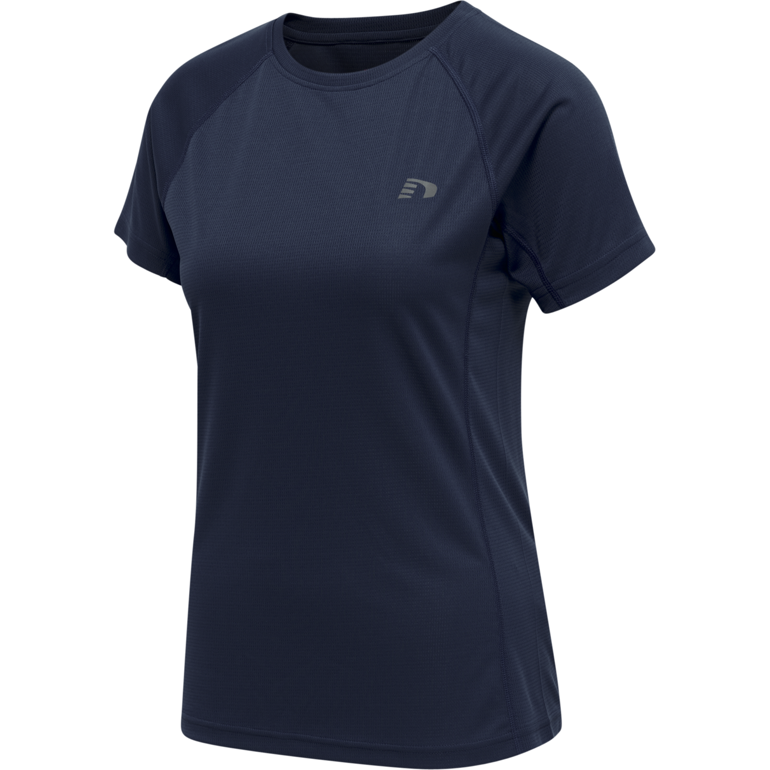 WOMEN CORE RUNNING T-SHIRT S/S, BLACK IRIS, packshot