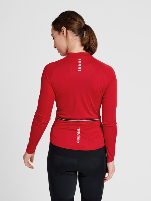 WOMENS CORE BIKE L/S JERSEY, TANGO RED, model