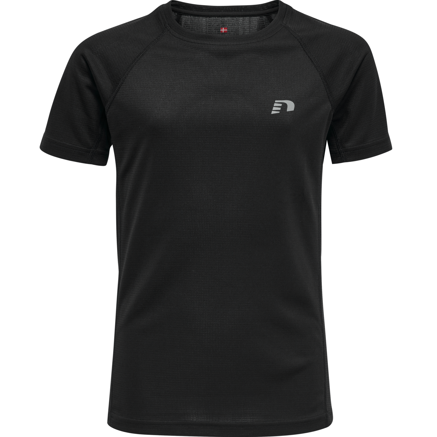 KIDS CORE RUNNING T-SHIRT S/S, BLACK, packshot